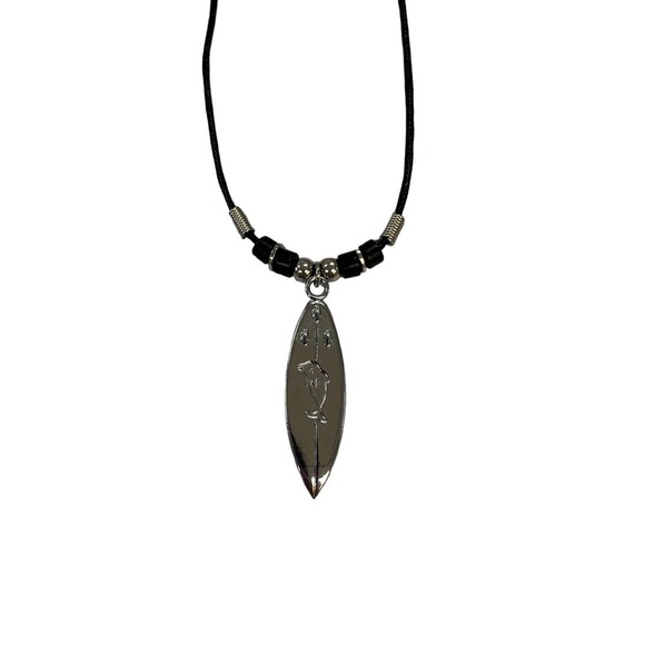 Paua Abalone Dolphin Pendant Blue Silver Necklace - Picture 4 of 5